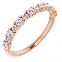 14K Rose 3/8 CTW Diamond Anniversary Band