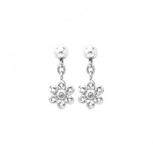 Sterling Silver Diamond Daisy earrings