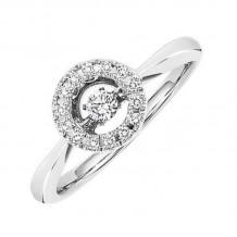 Gems One 10KT White Gold & Diamond Rhythm Of Love Fashion Ring  - 1/5 ctw