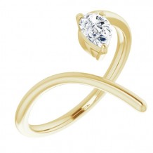 14K Yellow 1/3 CTW Diamond Negative Space Ring