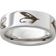 Serinium Pipe Cut Band with Fly Laser Engraving
