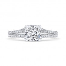 Shah Luxury 14K White Gold Diamond Engagement Ring (Semi-Mount)
