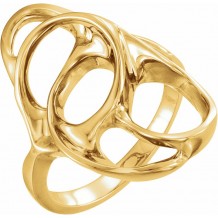 14K Yellow Freeform Ring