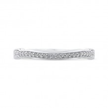 Shah Luxury Round Diamond Half-Eternity Wedding Band In 14K White Gold