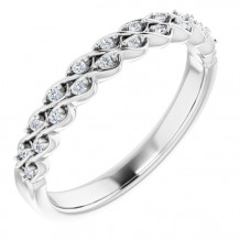 14K White 1/10 CTW Diamond Anniversary Band