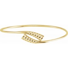 14K Yellow 16.5 mm Bypass Bangle 7 Bracelet