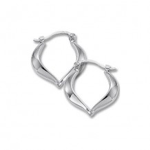 Carla 14K White Gold Small Heart Shaped Hoop Earrings