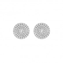 Henri Daussi 14k White Gold Diamond Stud Earrings