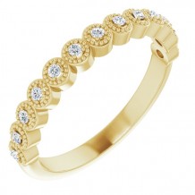 14K Yellow 1/8 CTW Diamond Anniversary Band