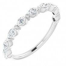 14K White 1/2 CTW Diamond Anniversary Band