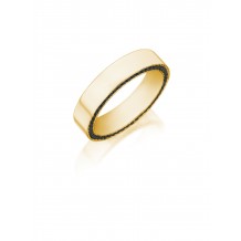 Henri Daussi 5mm Men's Wedding Band MB40 18k Gold Yellow 0.75 Ctw.