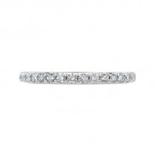 Shah Luxury 14K White Gold Round Diamond Half-Eternity Wedding Band