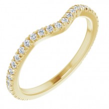 14K Yellow 1/3 CTW French-Set Matching Diamond Band