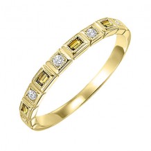 Gems One 10Kt Yellow Gold Diamond (1/10Ctw) & Citrine (1/8 Ctw) Ring