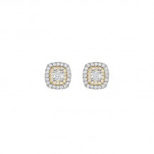 Henri Daussi 18k Yellow Gold Diamond Stud Earrings