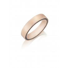 Henri Daussi 5mm Men's Wedding Band MB39 18k Gold Rose 0.75 Ctw.