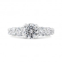 Shah Luxury 14K White Gold Diamond Engagement Ring (Semi-Mount)