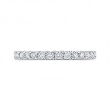 Shah Luxury 14K White Gold Round Diamond Half-Eternity Wedding Band