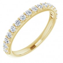 14K Yellow 1/2 CTW Diamond Matching Band