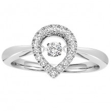 10K White Gold 1/5ct Diamond Rhythm Of Love Ring