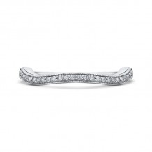 Shah Luxury 14K White Gold Round Diamond Half-Eternity Wedding Band