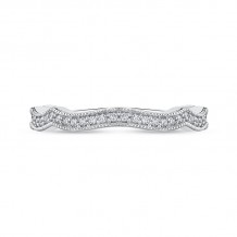 Shah Luxury 14K White Gold Round Diamond Wedding Band