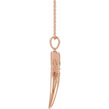 14K Rose 26.2x13.4 mm Tusk 16-18 Necklace