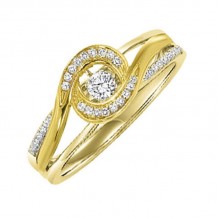 Gems One 14KT Yellow Gold & Diamond Rhythm Of Love Fashion Ring  - 1/5 ctw
