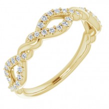 14K Yellow 1/5 CTW Diamond Twisted Anniversary Band