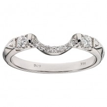 14k White Gold 1/6ct Diamond Wedding Band