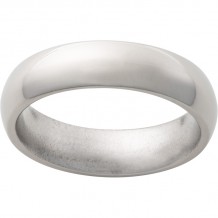 Titanium Domed Band with Polish Finish