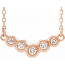 14K Rose  1/8 CTW Diamond 18 Necklace