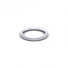 Gabriel & Co. 14k White Gold Contemporary Curved Wedding Band