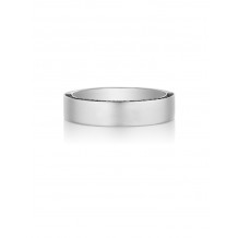 Henri Daussi 5mm Men's Wedding Band  Platinum White 0.40 Ctw.