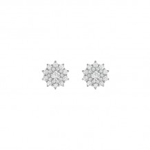 Henri Daussi 18k White Gold Diamond Stud Earrings