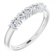 14K White 1/2 CTW Diamond Anniversary Band