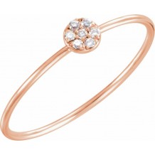 14K Rose .04 CTW Diamond Petite Circle Ring