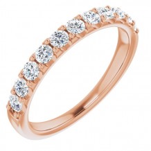 14K Rose 1/2 CTW Diamond Anniversary Band