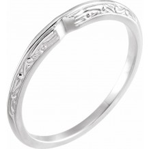 14K White Band