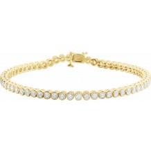 14K Yellow 3 1/6 CTW Diamond Line 7.25 Bracelet