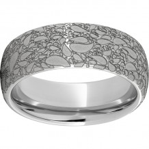 Serinium Domed Band with Carnaby Laser Engraving