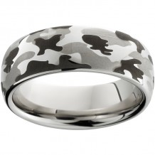 Serinium Domed Band with Camo Laser Engraving