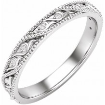 14K White .05 CTW Diamond Anniversary Band