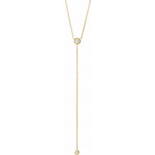 14K Yellow 1/5 CTW Diamond Y 15-17 Necklace