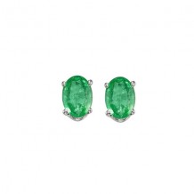 Gems One 14Kt White Gold Emerald (1 Ctw) Earring