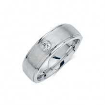 Camelot 10k White Gold Diamond Wedding Band
