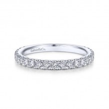 Gabriel & Co. 14k White Gold Contemporary Anniversary Wedding Band