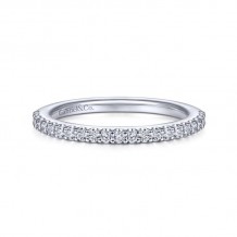 Gabriel & Co. 14k White Gold Contemporary Anniversary Wedding Band