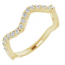 14K Yellow 1/3 CTW French-Set Diamond Anniversary Band