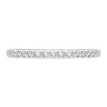 Shah Luxury 14K White Gold Euro Shank Diamond Wedding Band